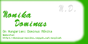 monika dominus business card